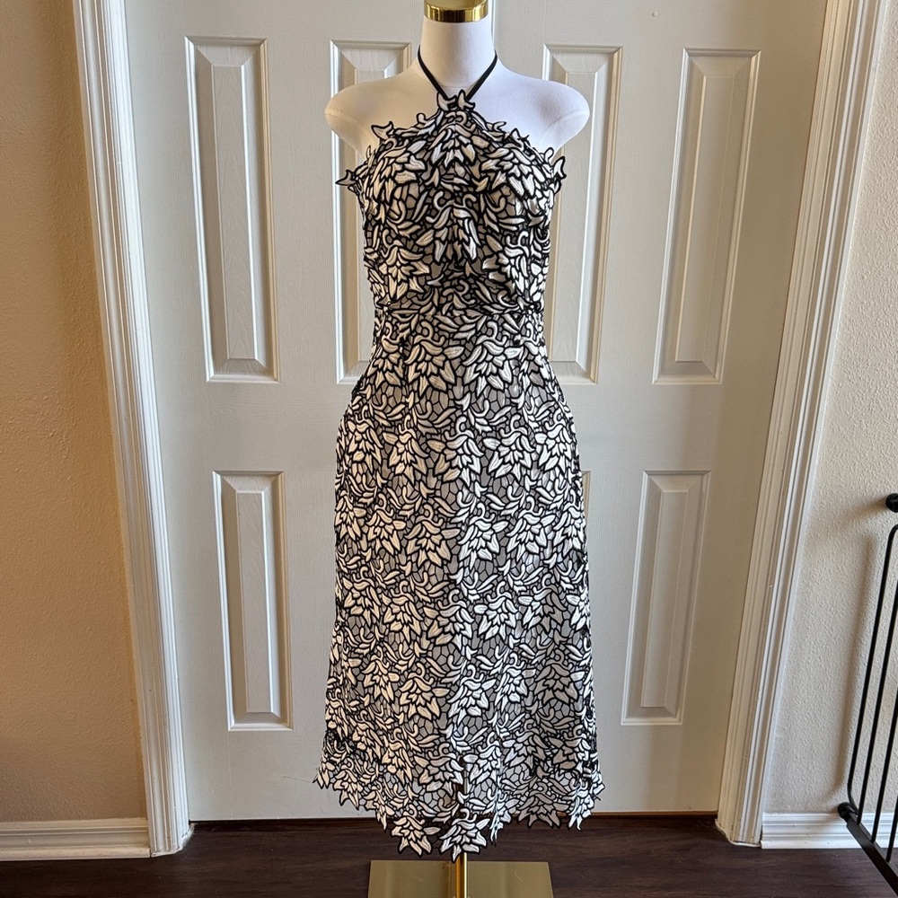 Vici Strapless Black and White Dress